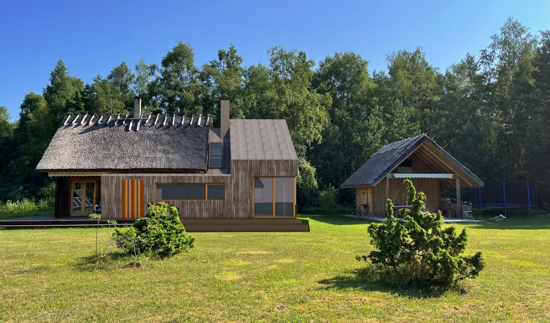 Modern log house