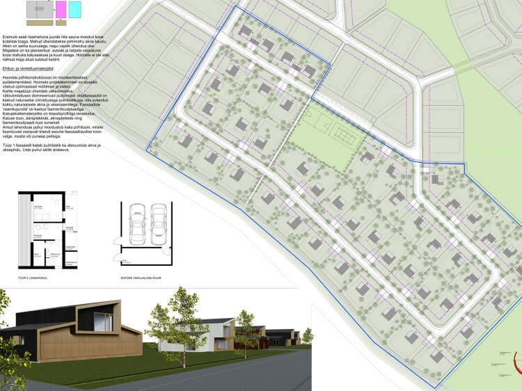 Ihaste residental area urban planning.