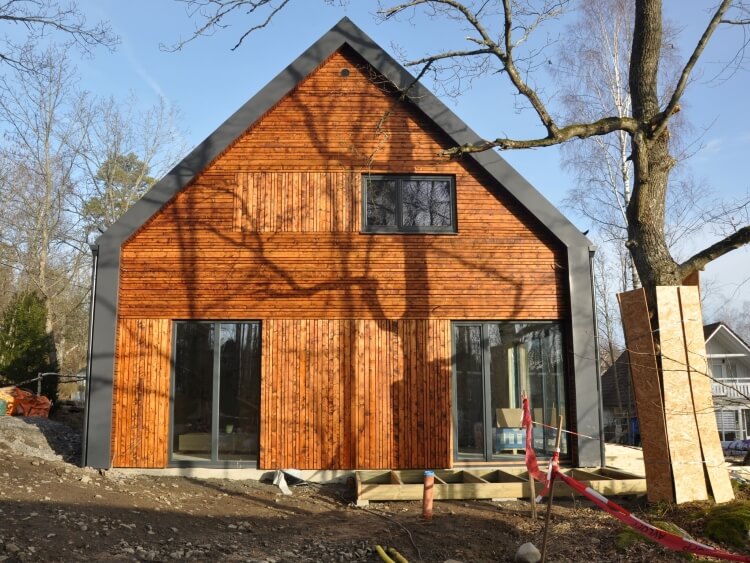 Örnbergsvägen housing- wood construction, wooden fassade.